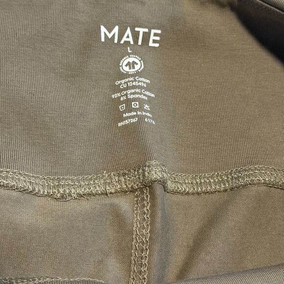 MATE the Label Organic Stretch Pocket Short Pebble L NWOT $78 - Picture 3 of 4